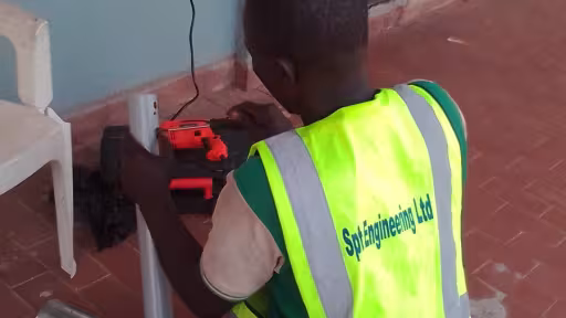 Spt Engineering Engineer installing a solar system